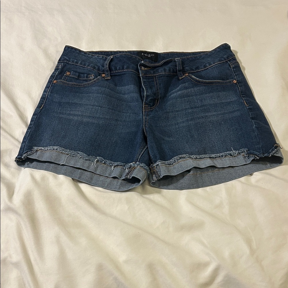Celebrity Pink Dark Blue Jean Shorts